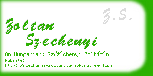 zoltan szechenyi business card